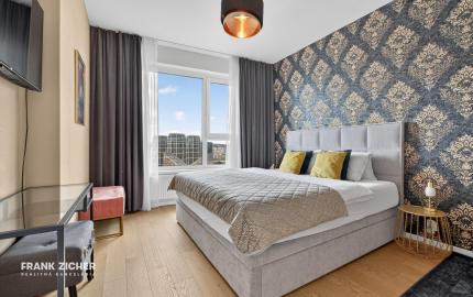 REZERVOVANÉ - Predávame nadštandardný 2. izbový byt v projekte Klingerka na 24. poschodí so západnou orientáciou a výhľadmi na hrad