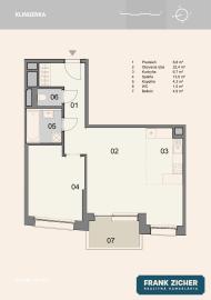 REZERVOVANÉ - Predávame nadštandardný 2. izbový byt v projekte Klingerka na 24. poschodí so západnou orientáciou a výhľadmi na hrad