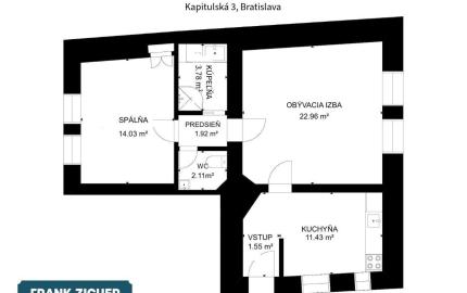 FRANK ZICHER – Predávame 2i byt s podkrovím / for sale: 2-room apartment with an attic and a valid permit