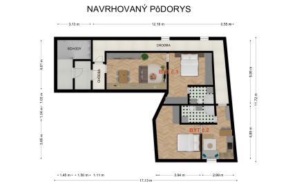 FRANK ZICHER – Predávame 2i byt s podkrovím / for sale: 2-room apartment with an attic and a valid permit