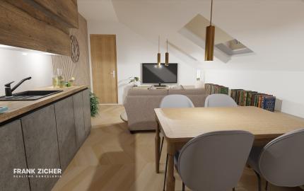 FRANK ZICHER – Predávame 2i byt s podkrovím / for sale: 2-room apartment with an attic and a valid permit