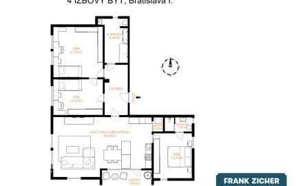 FRANK ZICHER – Predávame priestranný 4-izbový byt v obľúbenej lokalite, Fraňa Kráľa/ Puškinova