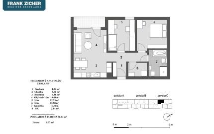 REZERVOVANÉ – Predávame 3 izb. exkluzívny byt v novostavbe so 180-stupňovým výhľadom na Bratislavu