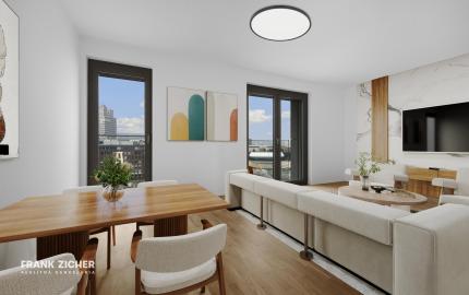 REZERVOVANÉ - Predávame 3 izbový apartmán s 2 balkónmi v skolaudovanom projekte METROPOLIS v Downtowne, BA.I.