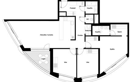 PRENAJATÉ - Prenajímame ešte neobývaný 4i byt na 22 poschodí s pekným výhľadom, SKY PARK RESIDENCE 4