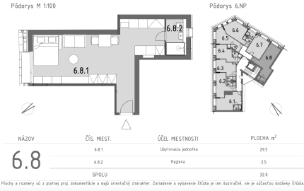 Predávame garsónku na 3.posch. v projekte  Grösslingová