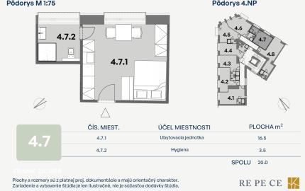 Predávame garsónku v projekte Grösslingová 62
