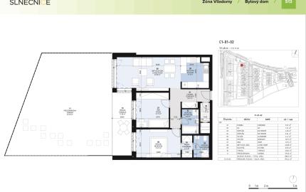 Predávame atraktívny 3 izbový byt s 2 kúpeľňami a veľkou predzáhradkou, Slnečnice – Viladomy