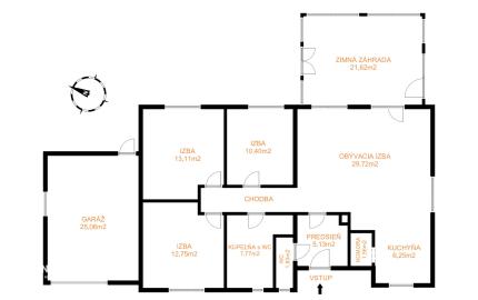 Predávame rodinný dom s garážou a pekným pozemkom v uzavretom kondomíniu v Miloslavove