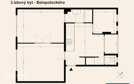 Predávame rekonštruovaný 3-izbový byt s lodžiou v obľúbenej lokalite Starého mesta, Belopotockého ul.