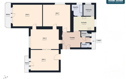 REZERVOVANÉ - Predávame veľkometrážny 4-izbový byt na Palisádach s výhľadom na hrad