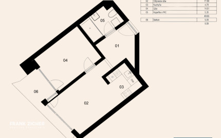 Prenajímame dizajnový 2-izbový byt na 35.poschodí v EUROVEA TOWER