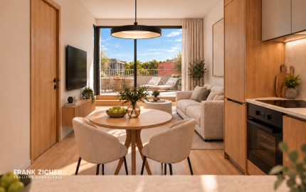 Predávame 1.5 izbový apartmán s terasou do vnútrobloku v projekte DOWNTOWN YARDS, BLOK B