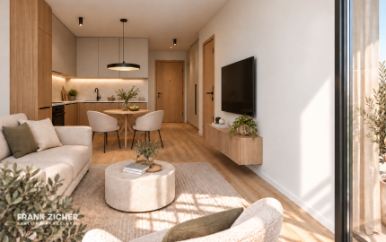 Predávame 1.5 izbový apartmán s terasou do vnútrobloku v projekte DOWNTOWN YARDS, BLOK B