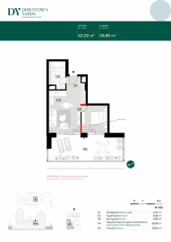 Predávame 1.5 izbový apartmán s terasou do vnútrobloku v projekte DOWNTOWN YARDS, BLOK B