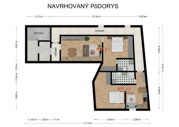 FRANK ZICHER – Predávame 2i byt s podkrovím / for sale: 2-room apartment with an attic and a valid permit