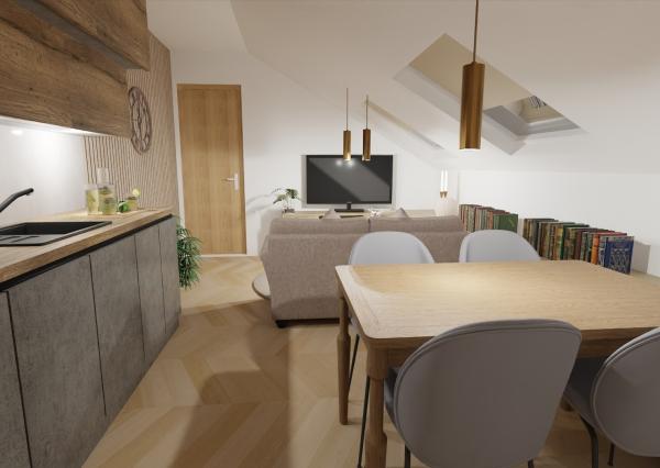 FRANK ZICHER – Predávame 2i byt s podkrovím / for sale: 2-room apartment with an attic and a valid permit