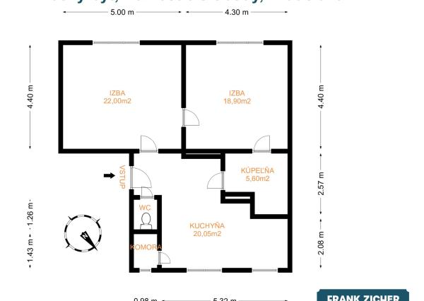 FRANK ZICHER – Predávame priestranný, slnečný 2-izbový byt so staromestským šarmom v obľúbenej lokalite na Námestí Slobody s výhľadom na hrad