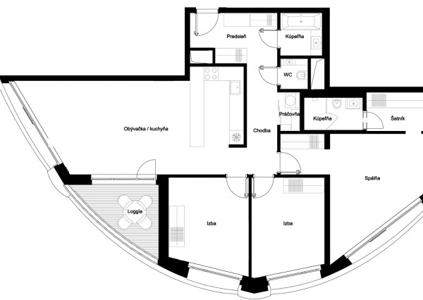 PRENAJATÉ - Prenajímame ešte neobývaný 4i byt na 22 poschodí s pekným výhľadom, SKY PARK RESIDENCE 4