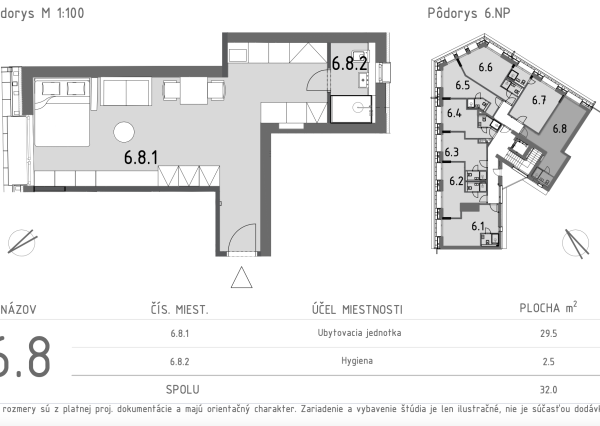 Predávame garsónku na 3.posch. v projekte  Grösslingová