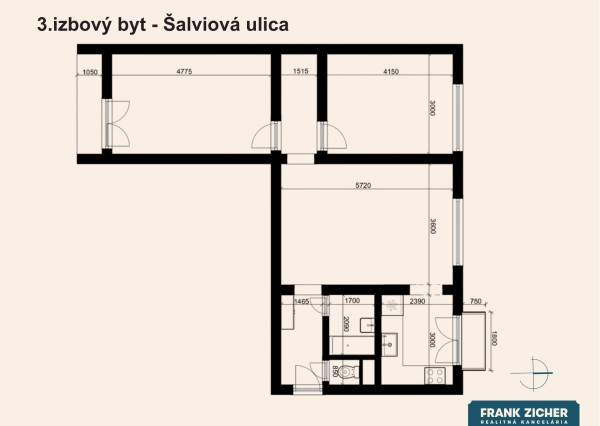 Predávame zrekonštruovaný 3. izbový byt v obľúbenej lokalite na Šalviovej ul. v Ružinove