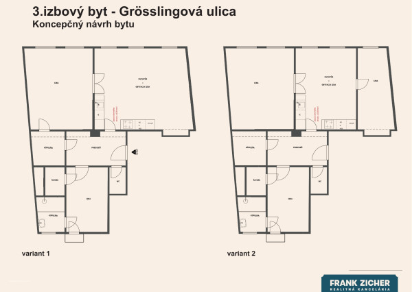 Predávame 3-izbový byt s potenciálom vlastnej úpravy na Grösslingovej ulici v Starom Meste