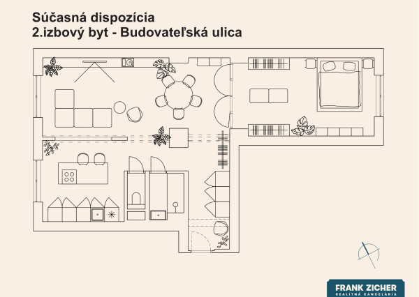 Predávame 72 m2 byt s možnosťou úpravy dispozície na 3.izb byt v 500 bytoch