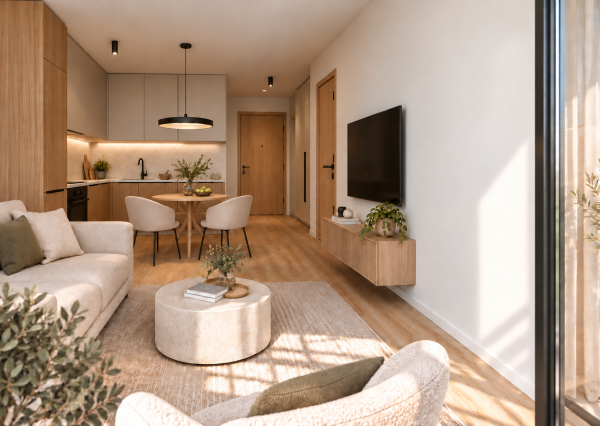 Predávame 1.5 izbový apartmán s terasou do vnútrobloku v projekte DOWNTOWN YARDS, BLOK B