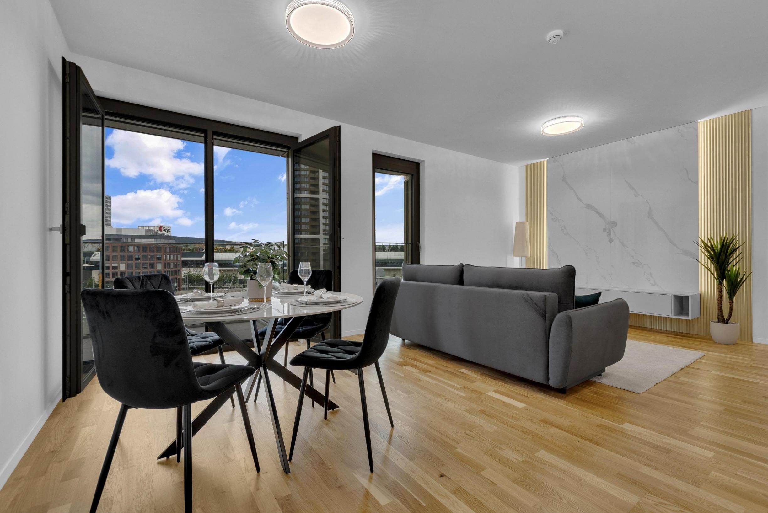 Predávame zariadený 3 izbový apartmán s 2 balkónmi v projekte METROPOLIS